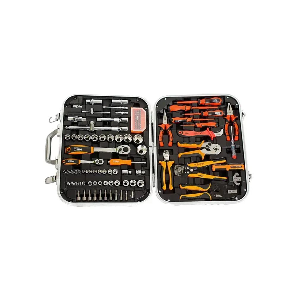 Combination of side cutting pliers, long nose pliers, and water pump pliers for versatile mechanical tasks