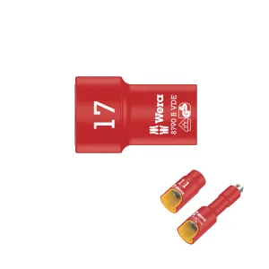 Wera 8790 B VDE Socket 3/8 Drive HEX 17.0 mm 46 mm