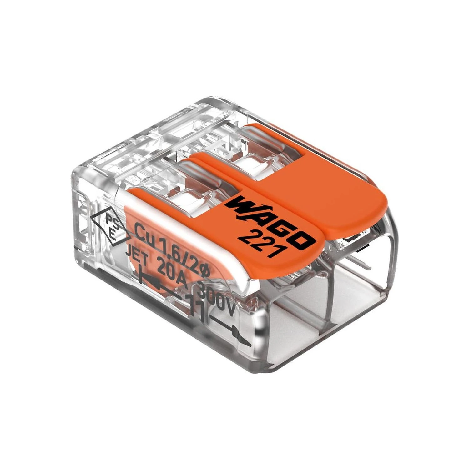 WAGO 221-412 2-conductor lever connector