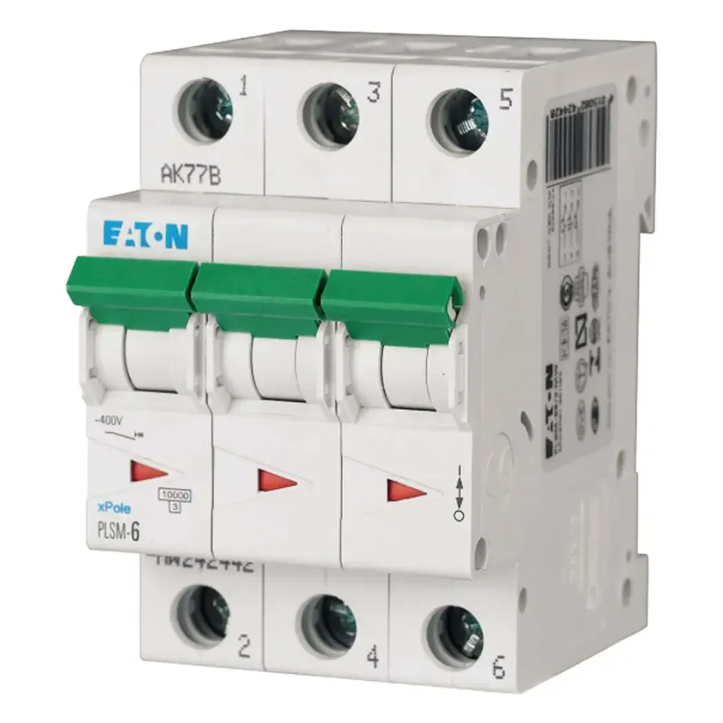 242491 - Eaton MCB 3P 6A D 10kA