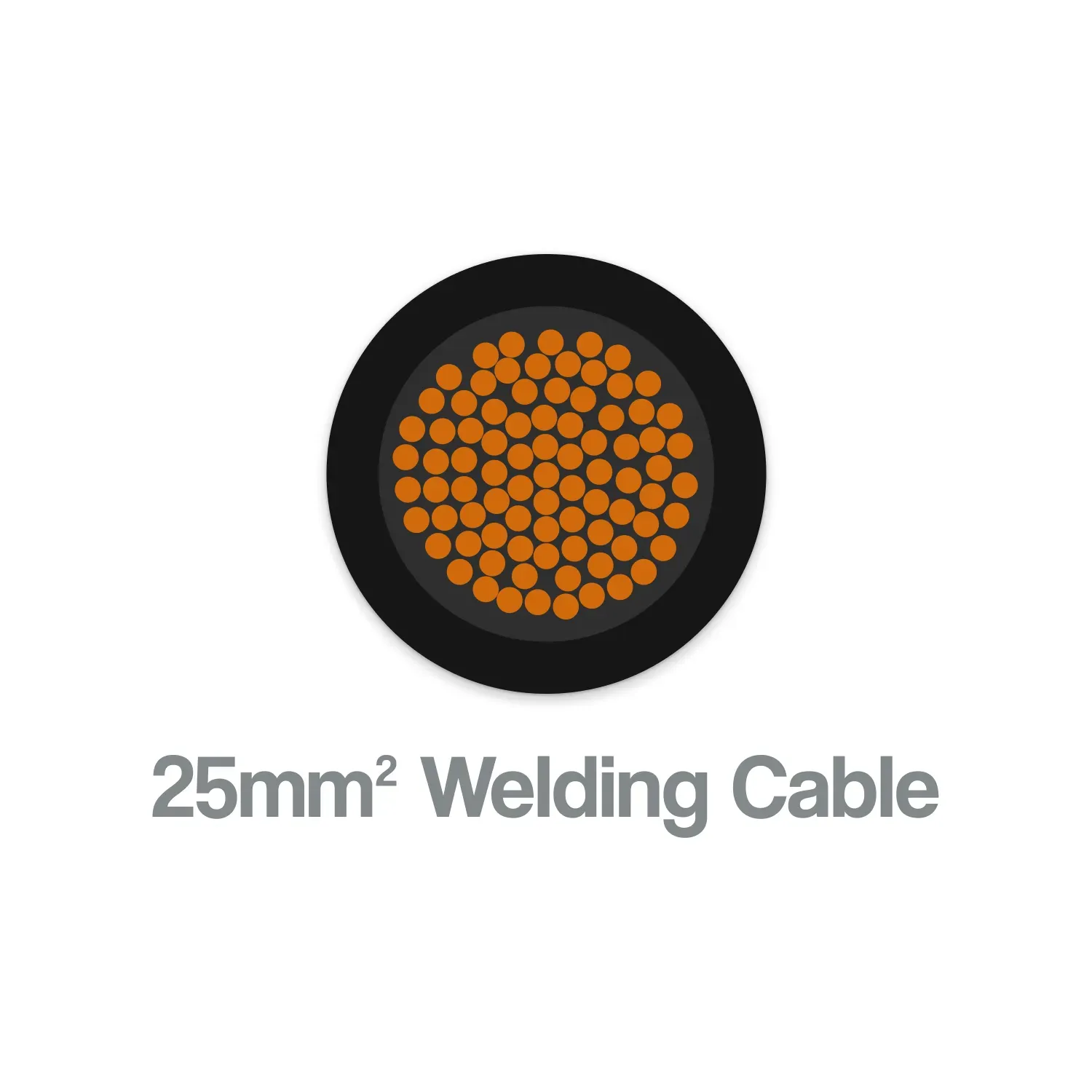 Welding Cable 25mm² Black H01N2-E EN 50525-2-81 Priced Per Metre