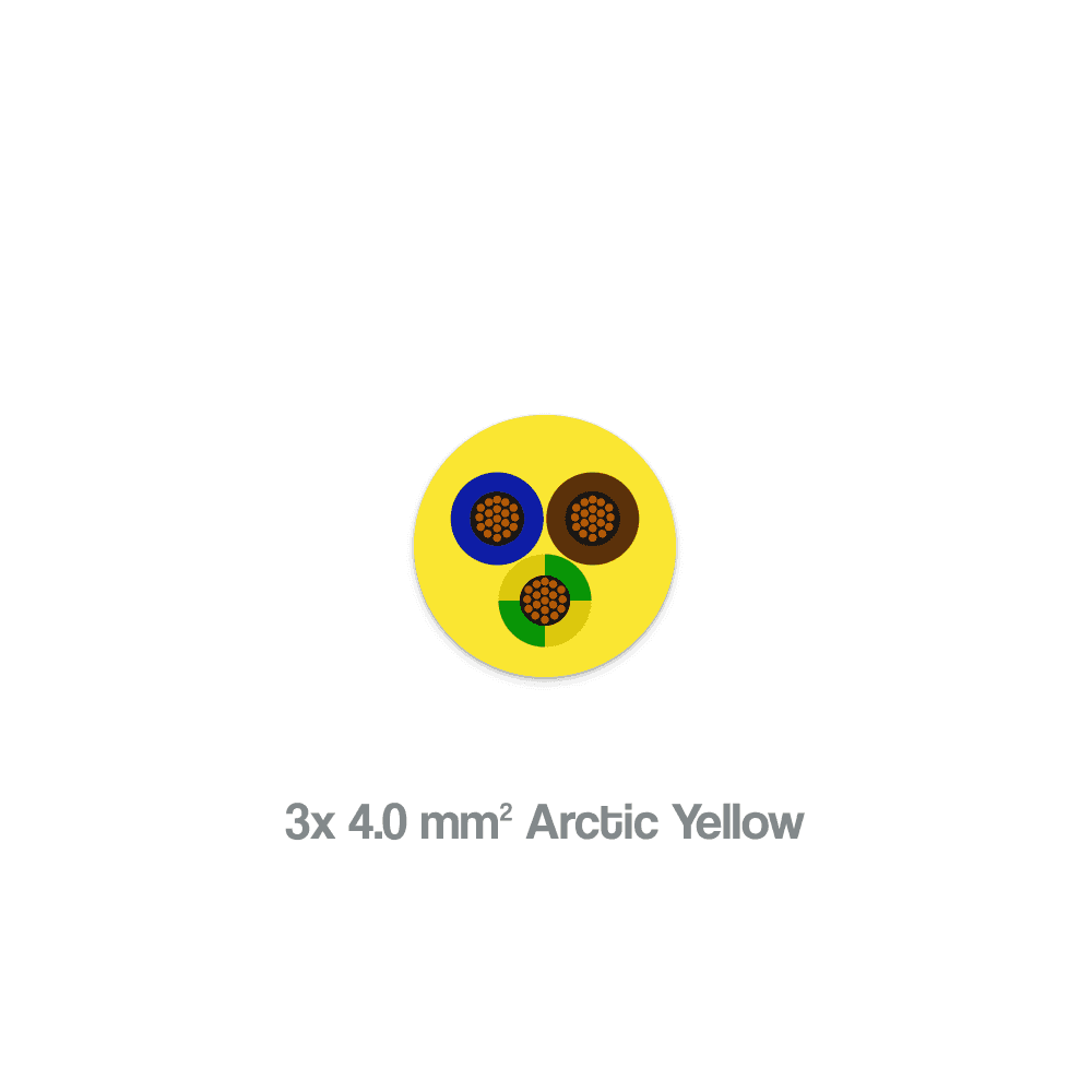 3 x 4.0 sqmm Arctic Yellow