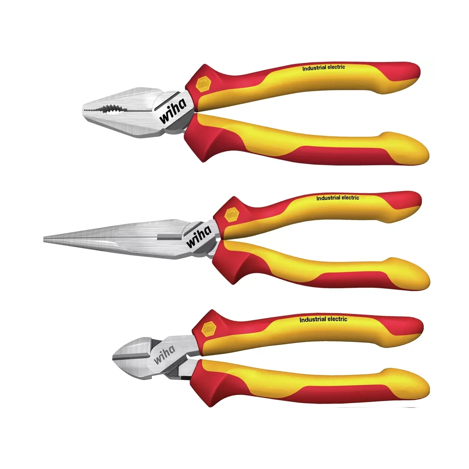 Wiha 38637 3 Piece Electricians Pliers Kit VDE 1000V