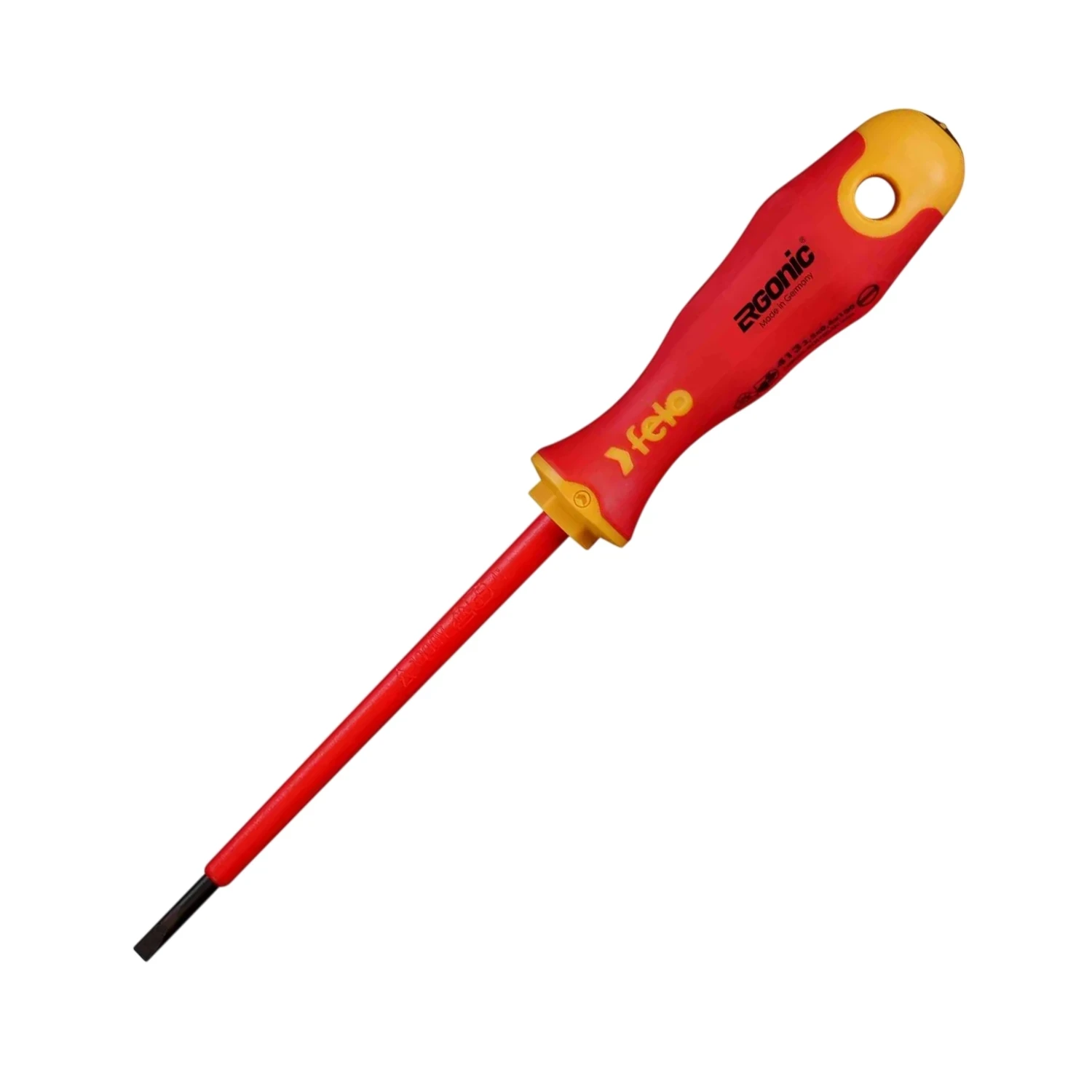 Felo Ergonic 3.5 x 100mm 1000V VDE Insulated Slotted Screwdriver