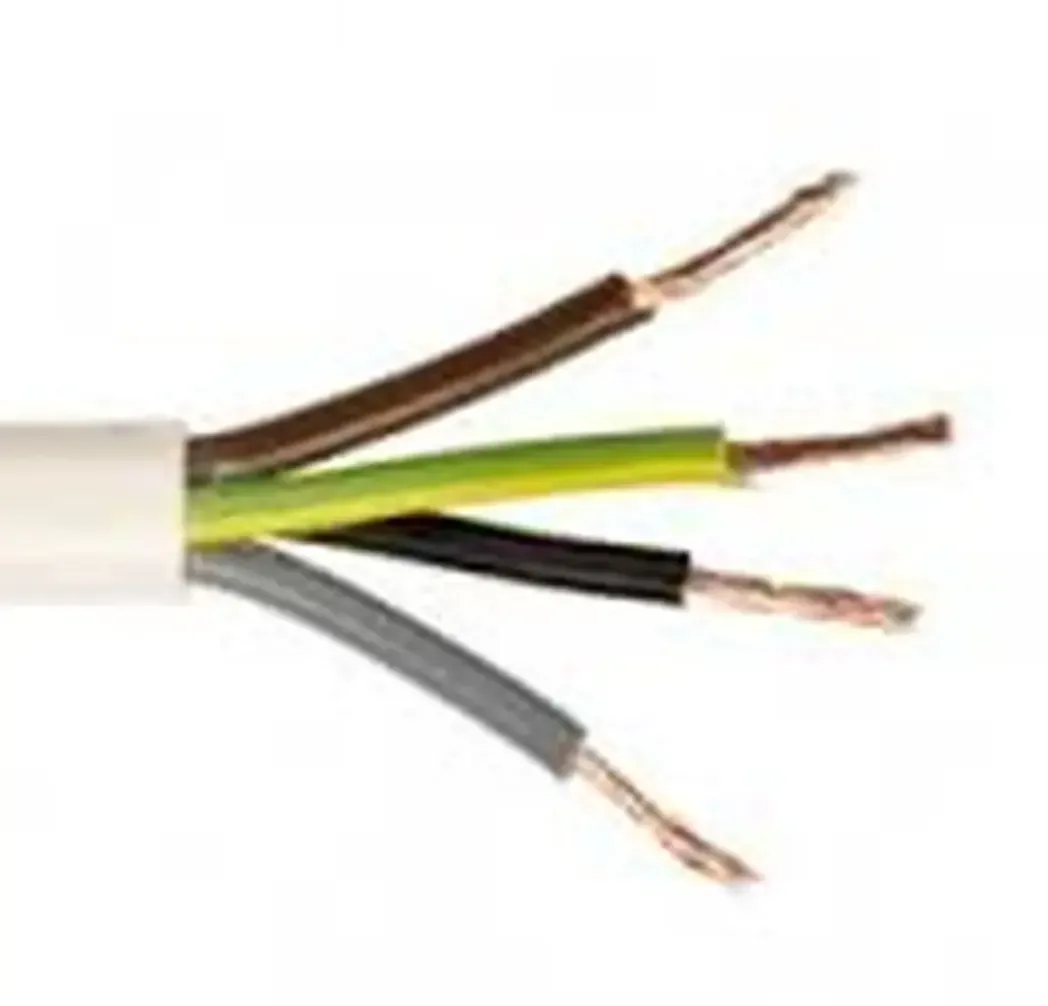 425PVC - 4 x 2.5mm PVC Circular White Flex (Per 1 Mtr)