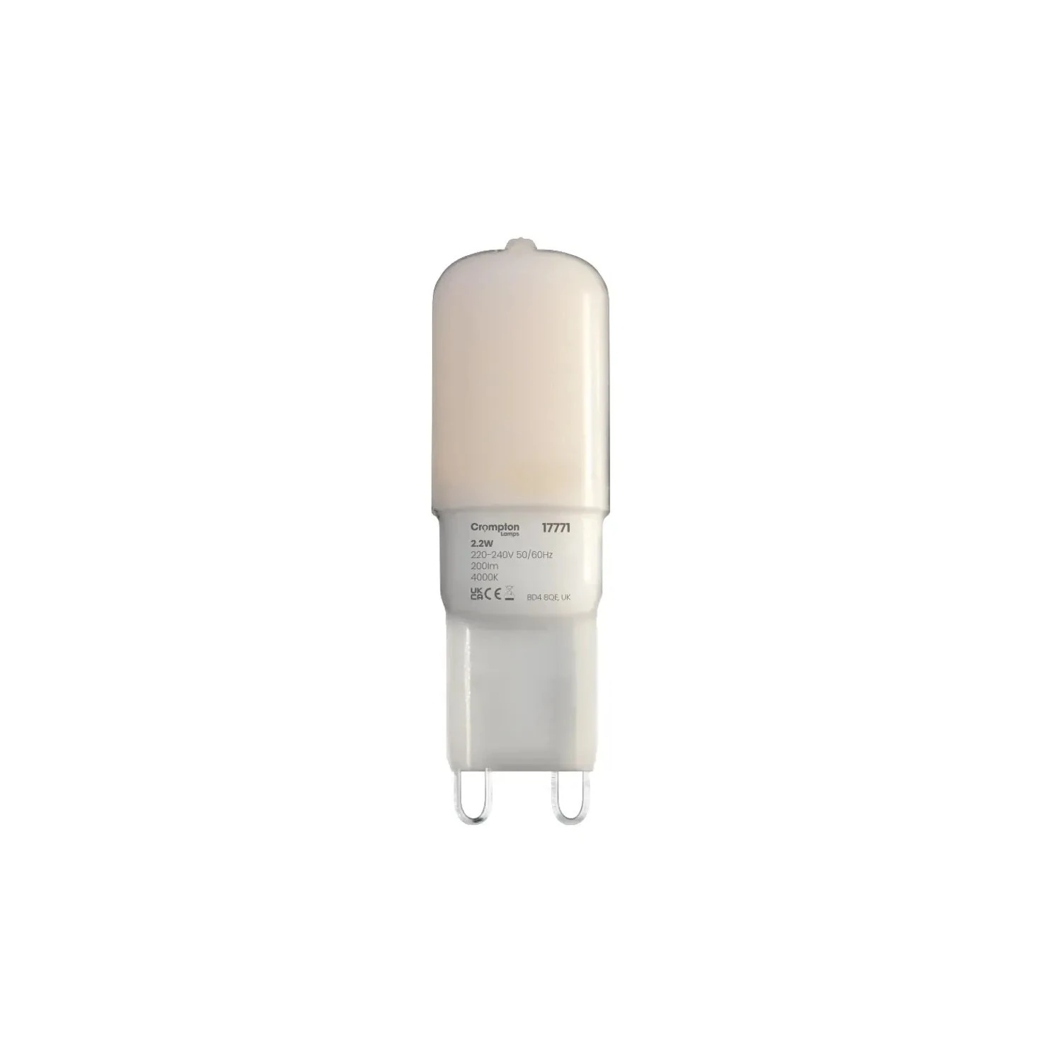 Crompton 17771 LED G9 capsule 2.2W 4000K opal