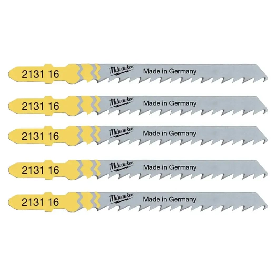 4932213116 - Milwaukee 75mm Jigsaw Fast Cut Blade T144D 5 Pack 4932213116