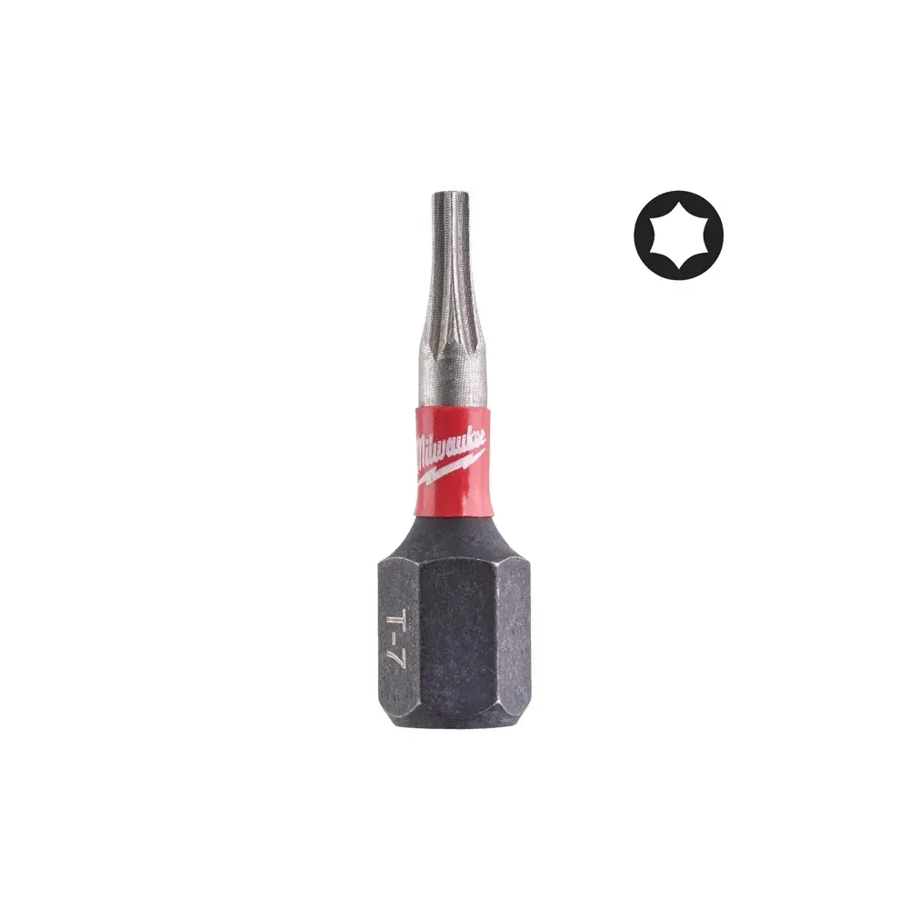 Milwaukee Shockwave TX30 x 25mm Torx Bit Hex - 2 Pieces