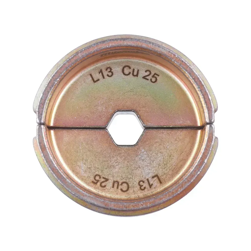Crimping die L13 Cu 25 for copper cable lugs, hex form