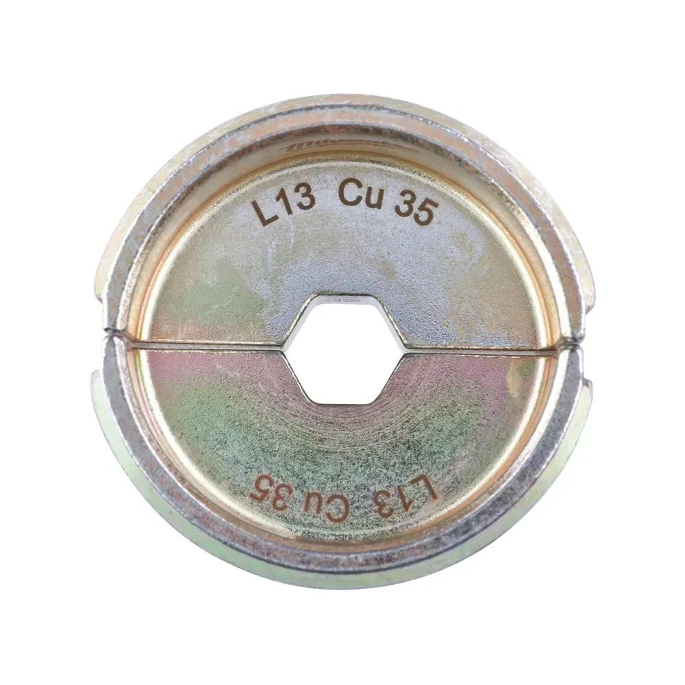 Crimping die L13 Cu 35 for copper cable lugs, hex form