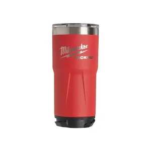Milwaukee 591ml tumbler with smooth sliding lid for gloved use