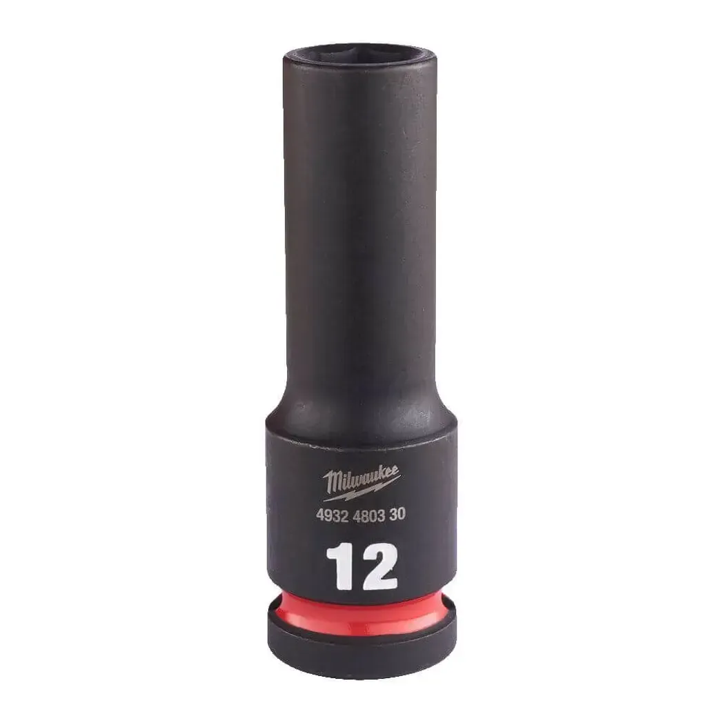 4932480330 - Milwaukee Hex Socket Shockwave 1/2 Deep 12mm