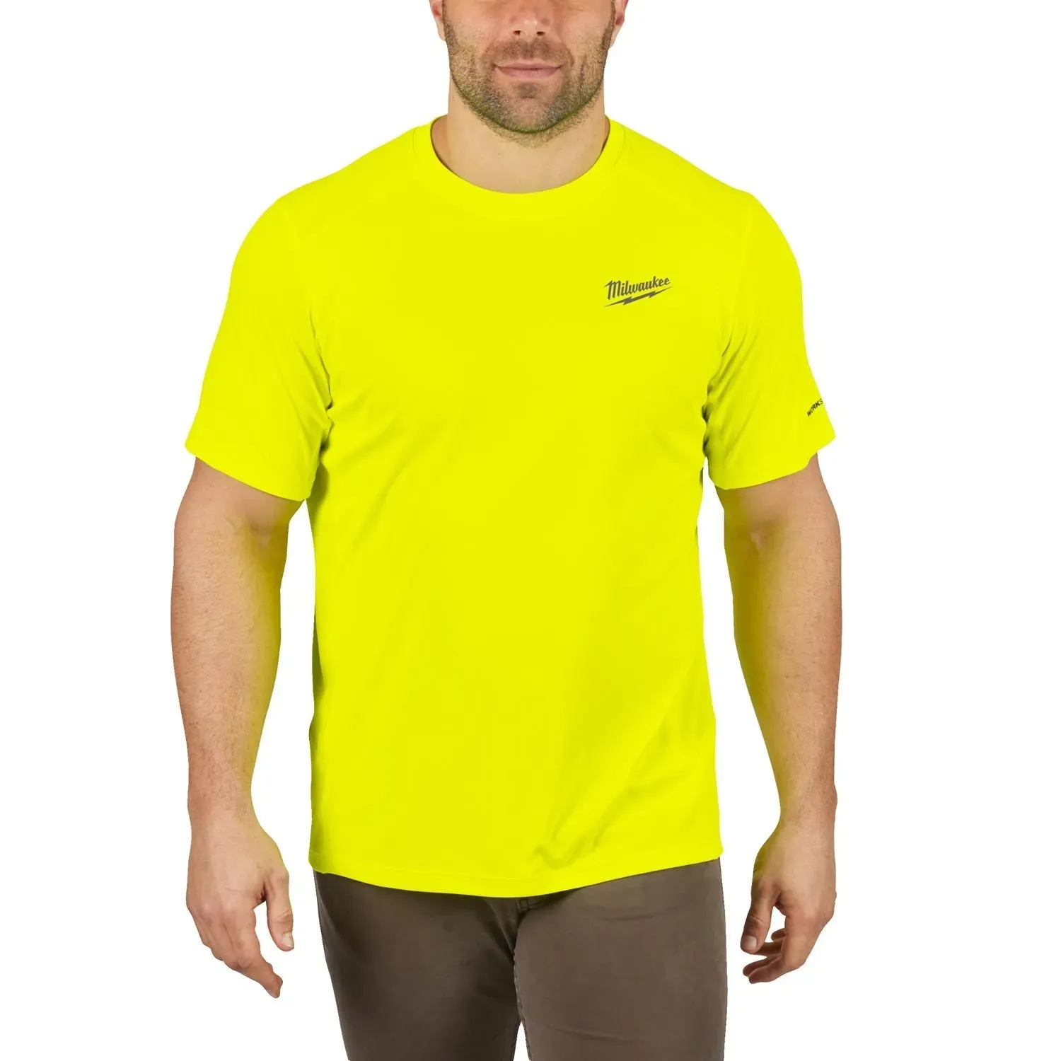 Milwaukee WORKSKIN short sleeve yellow performance shirt size L