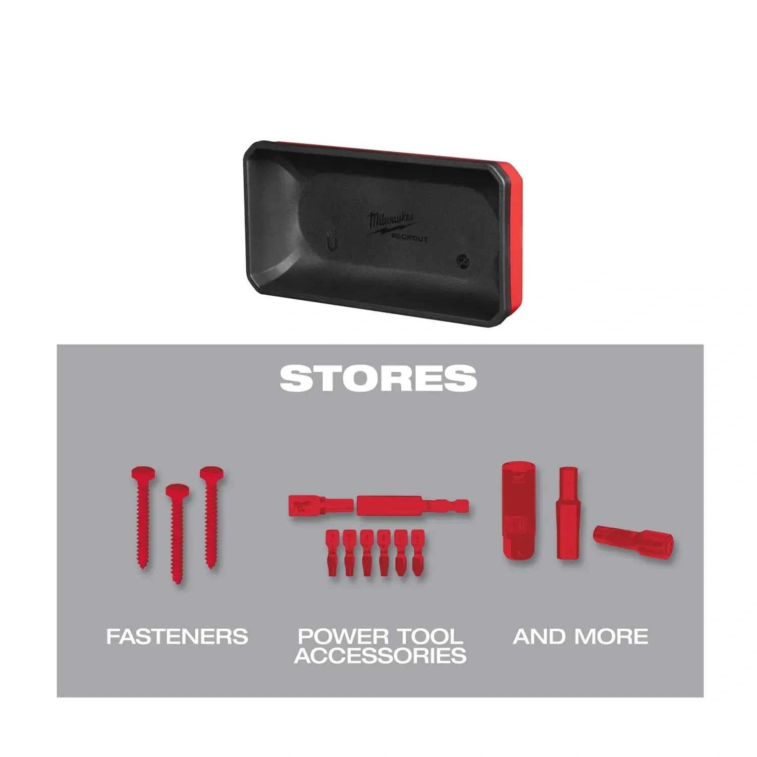 Milwaukee PACKOUT magnetic bin 10 x 20 cm for tool storage