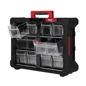 Milwaukee PACKOUT tip bin organiser front view