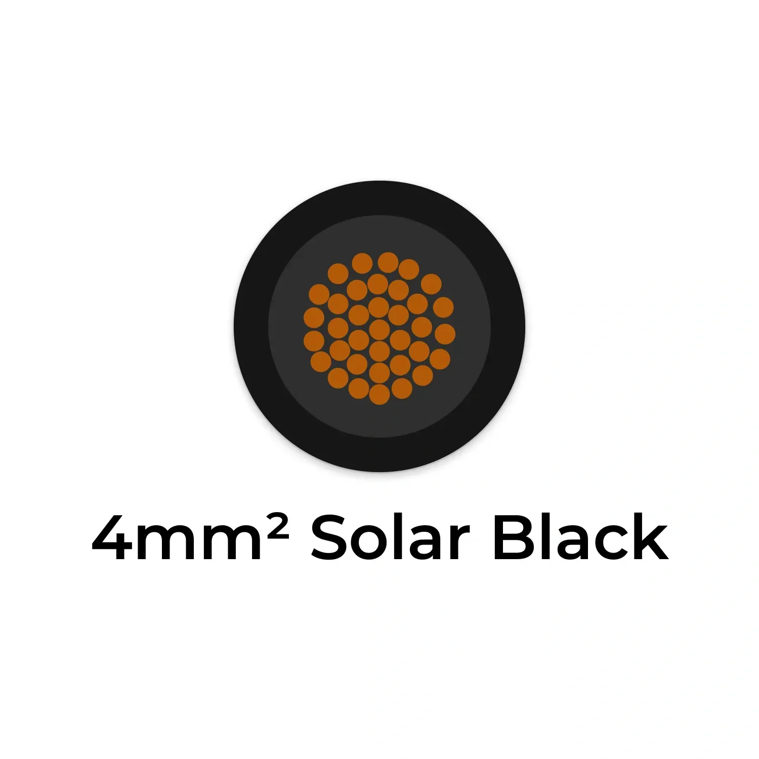 4.0mm² black single core solar cable H1Z2Z2-K for photovoltaic use