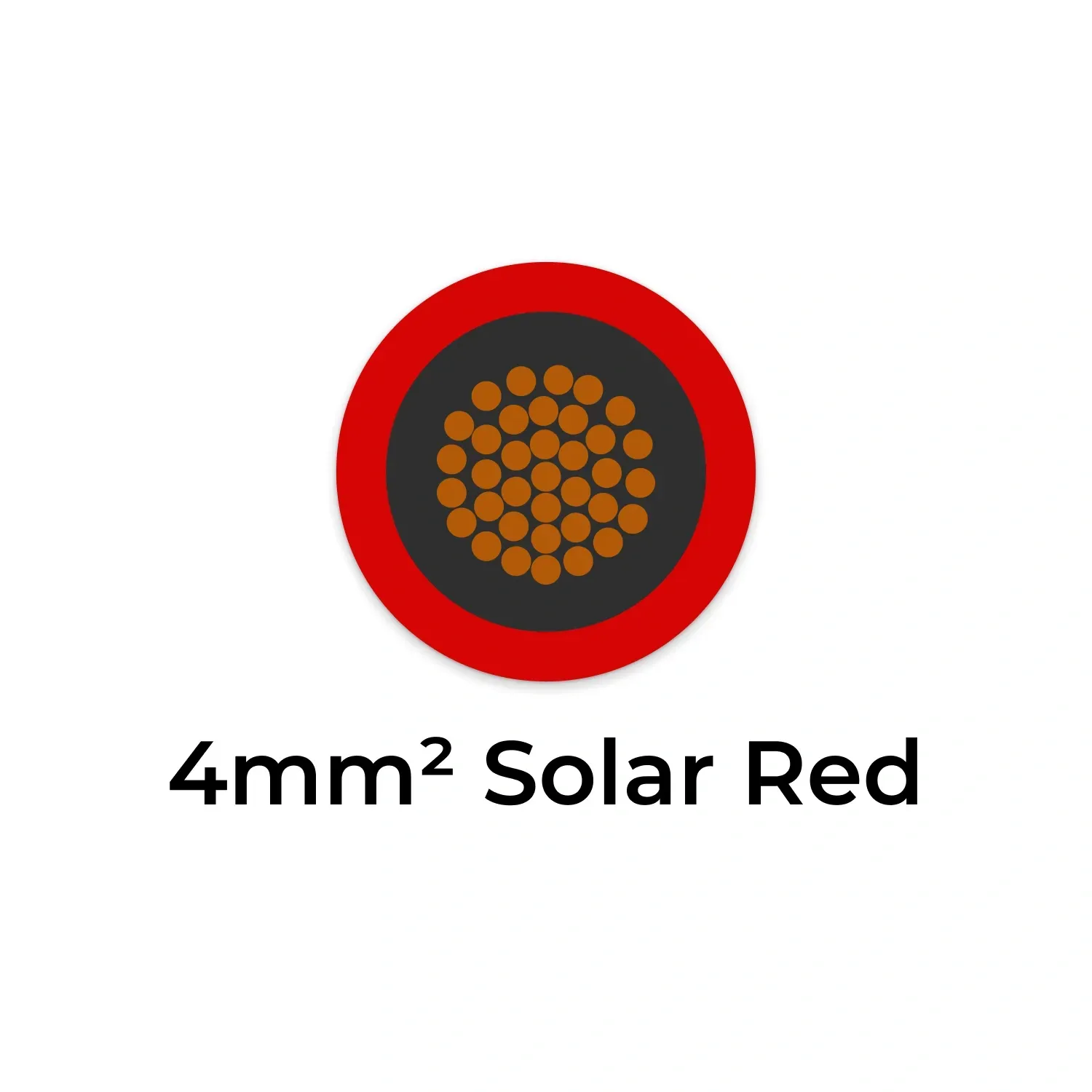 4.0mm² single core solar cable H1Z2Z2-K red jacket for photovoltaic systems
