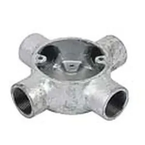 4W25 - 25mm Galvanised Steel 4 Way Box