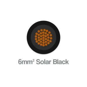 Solar PV Cable 6mm2 1C Black H1Z2Z2-K DC 1500V 500m Drum