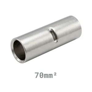 Partex 70mm Uninsulated Copper Tube Butt Connector COL70B