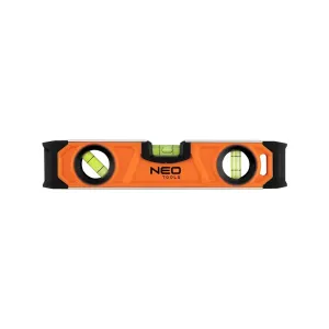 NEO Tools 230mm torpedo spirit level with 3 vials and magnet