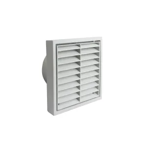 Manrose 100mm 4in Fixed Wall Grill with Fly Screen White 9151WFS