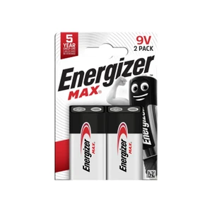 Energizer MAX 9V alkaline batteries, 2 pack