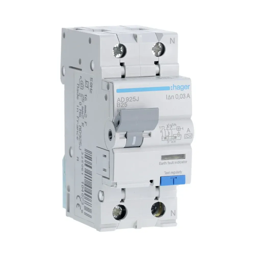 Hager 25A B RCBO Type A