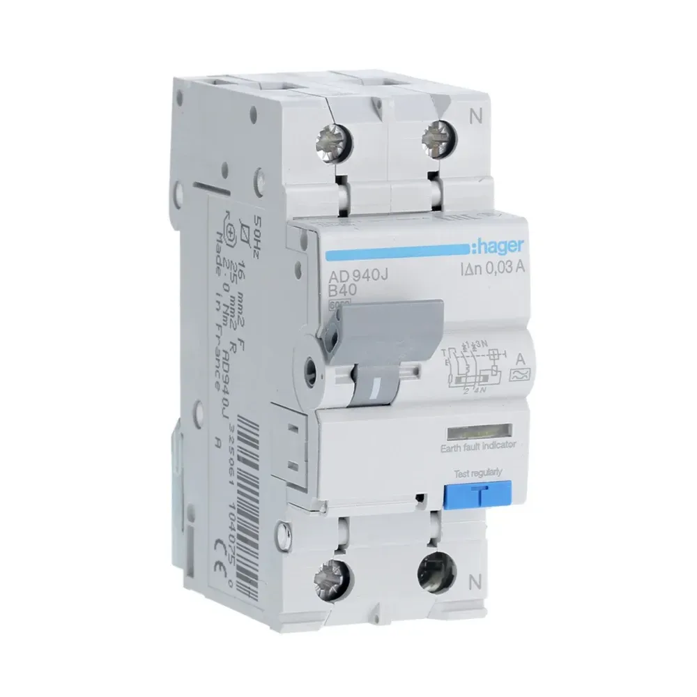 Hager 40A B RCBO Type A