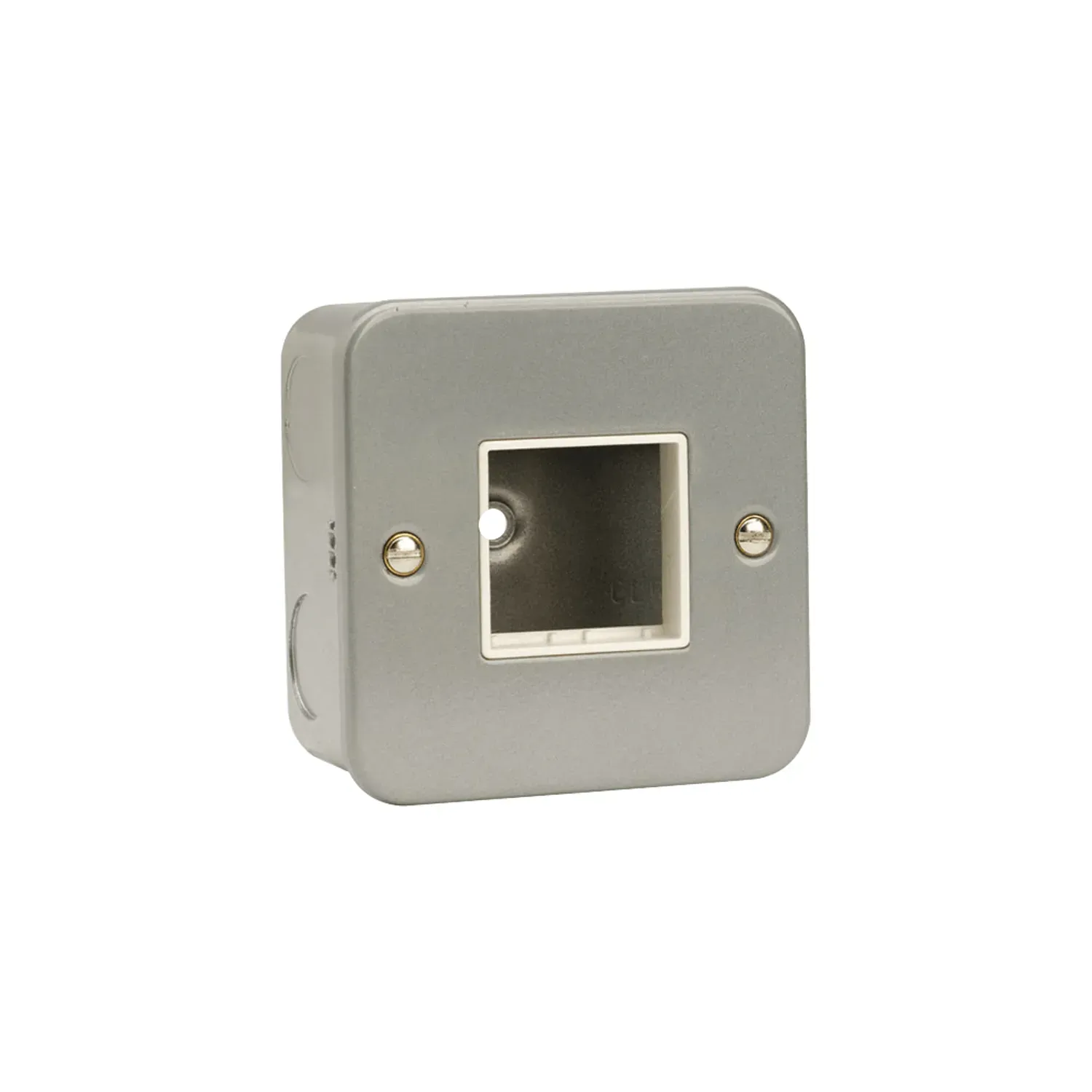 Click Essentials 1G 2 Aperture MiniGrid Unfurnished Metal Clad Plate 40mm
