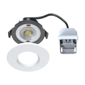 DL190B-FW downlighter, 5-7W, Cut-out 65-78mm, white trim, CCT