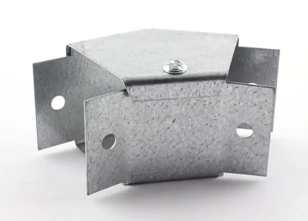 E305 - 75x75mm Galv With 45 Degree Bend Top Lid E305