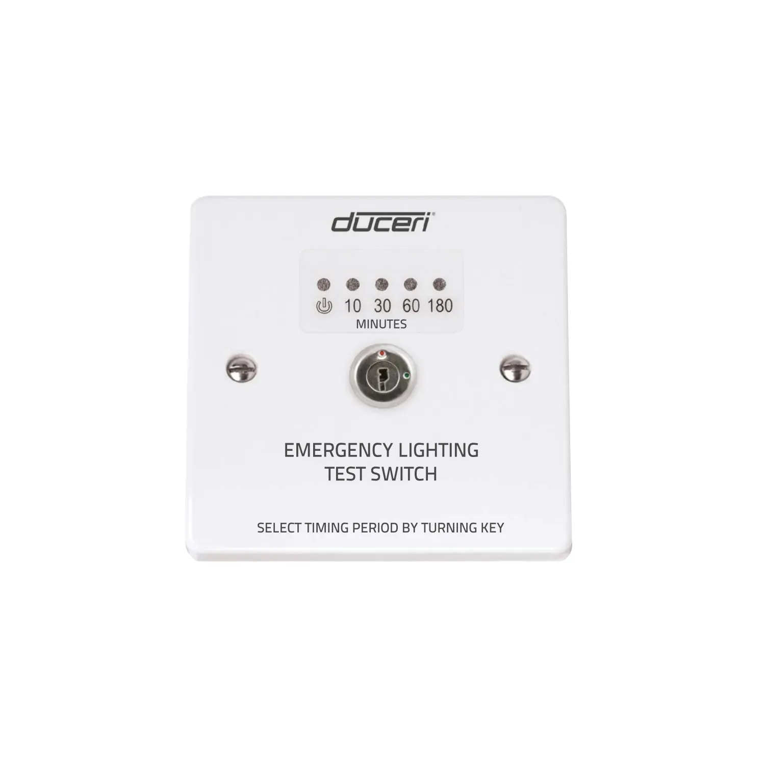 Duceri Emergency Light Test Switch Key Type 230V 16A EMTS