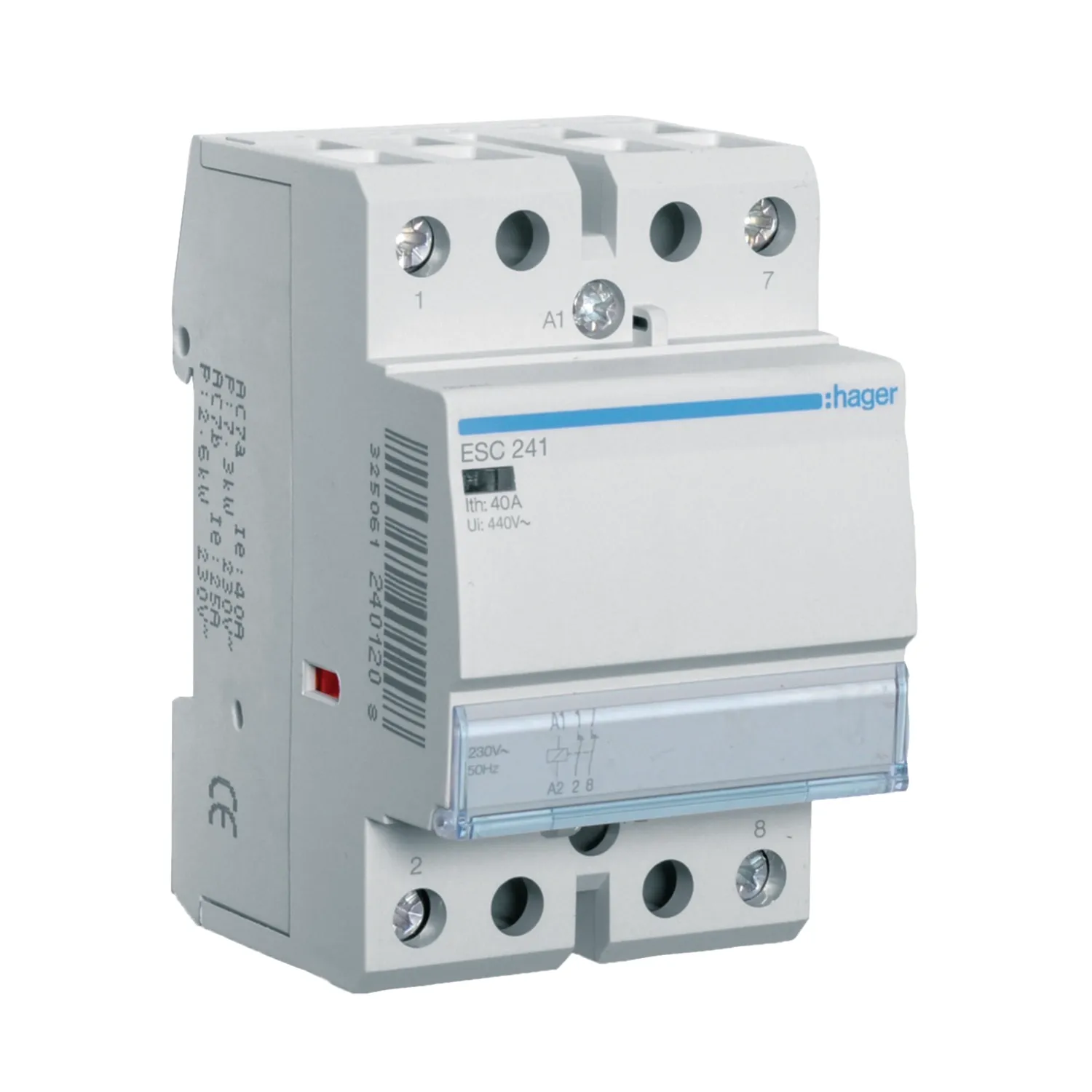 Hager ESC241 40A 2NC Modular Contactor 230V 50Hz 3-Module