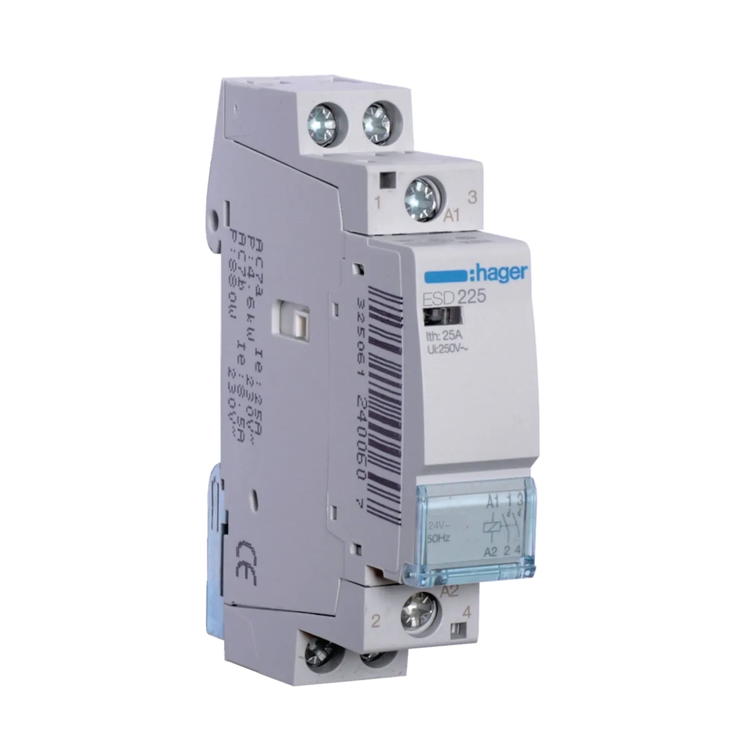 Hager ESD225 25A 2NO Modular Contactor 24V 1 Module