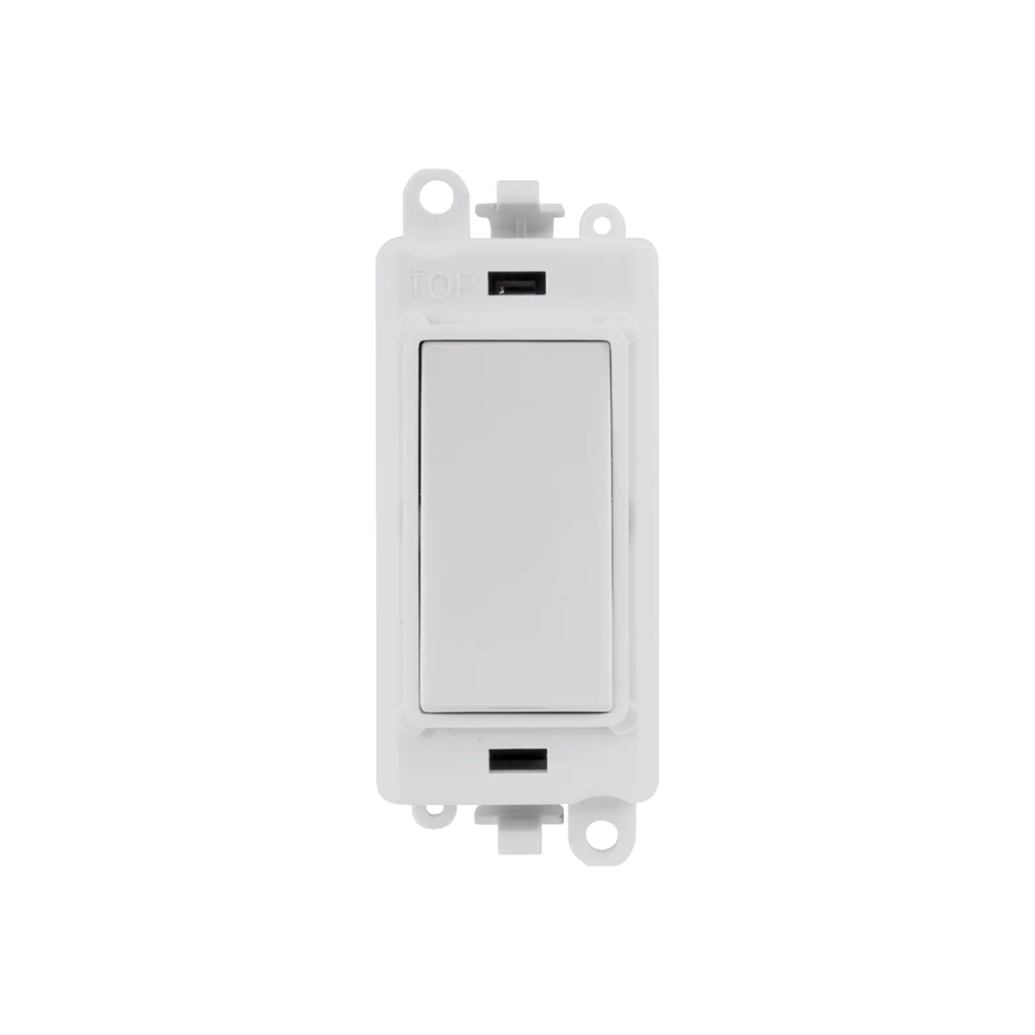 Click GridPro Double Pole Switch Module 20AX Polar White