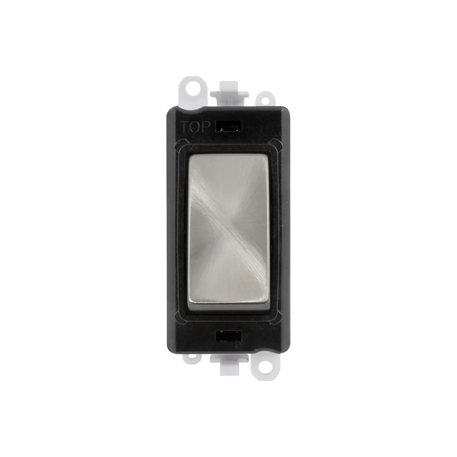 Click GridPro Intermediate Switch Module 20AX Satin Chrome with Black Insert
