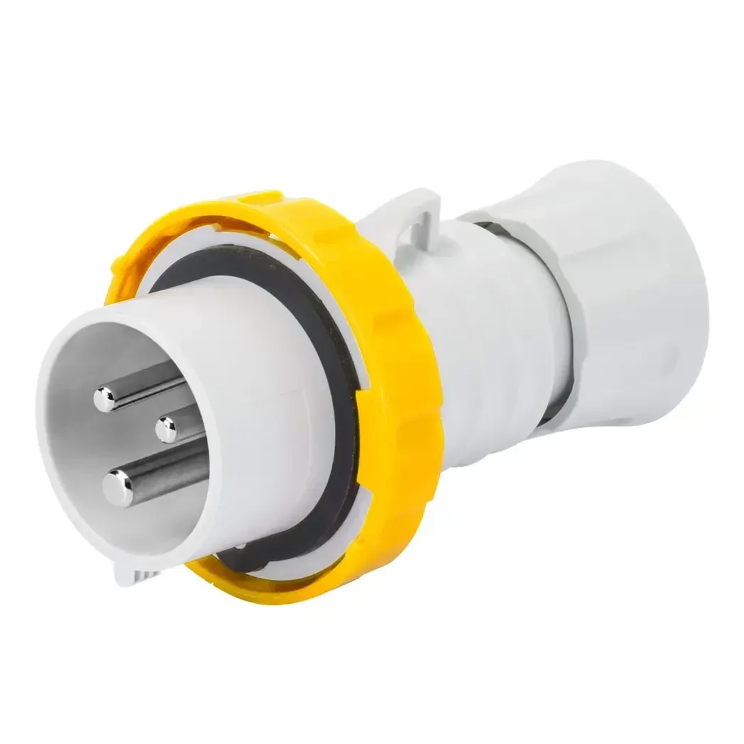 GW60023H - Gewiss 110V 3-Pin 16A Plug Top IP67
