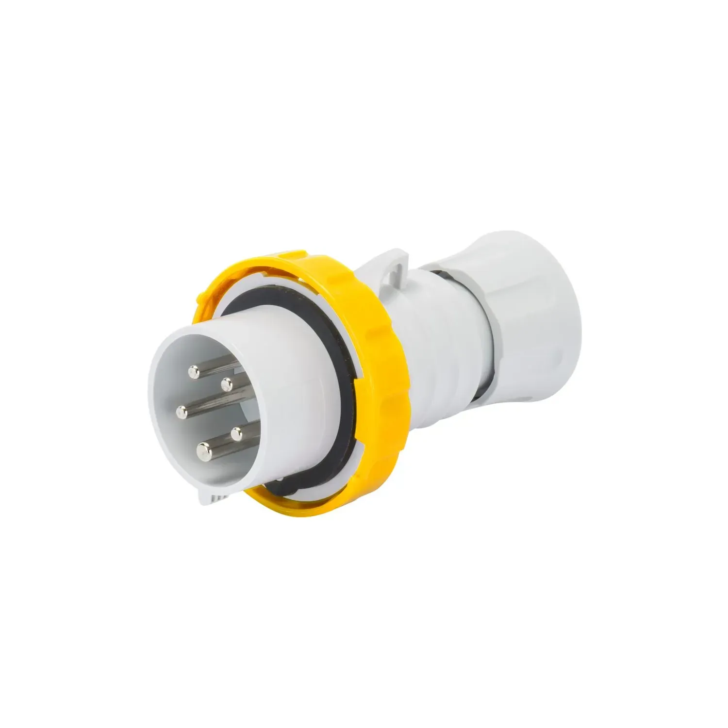 Gewiss 32A 2P+E Straight Plug 110V IP67 Yellow