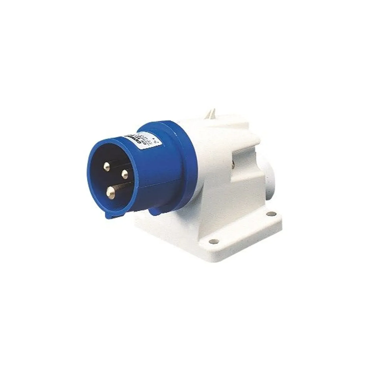 Gewiss 32A 2P+E Appliance Inlet 230V IP44 Surface Mounted Blue