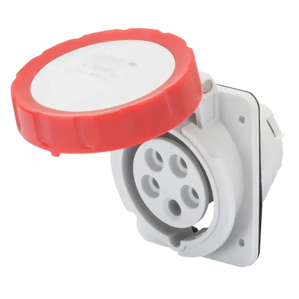 GW62243H - Gewiss 415V 5-Pin 32A Socket Panel Mount IP67