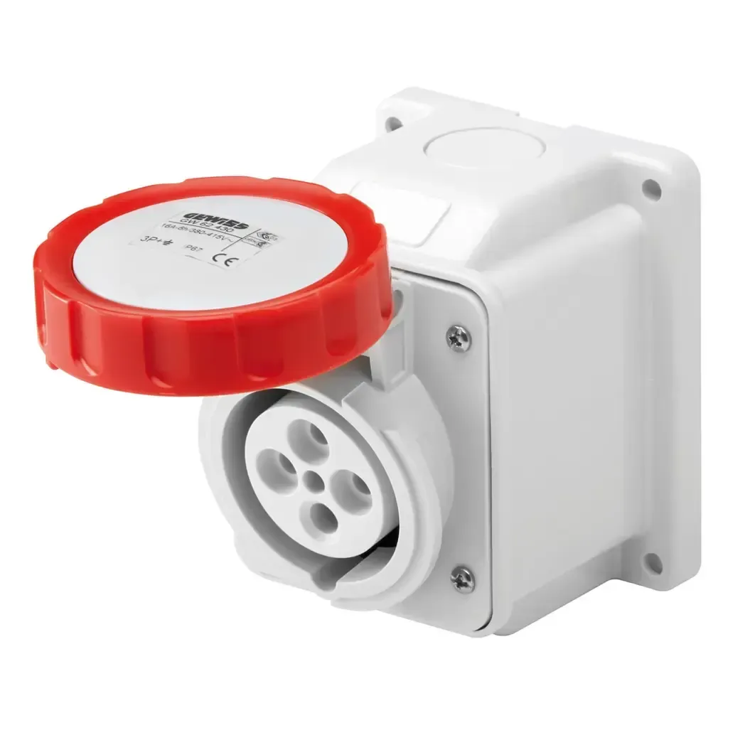 GW62441 - Gewiss 415V 4-Pin 32A Socket IP67