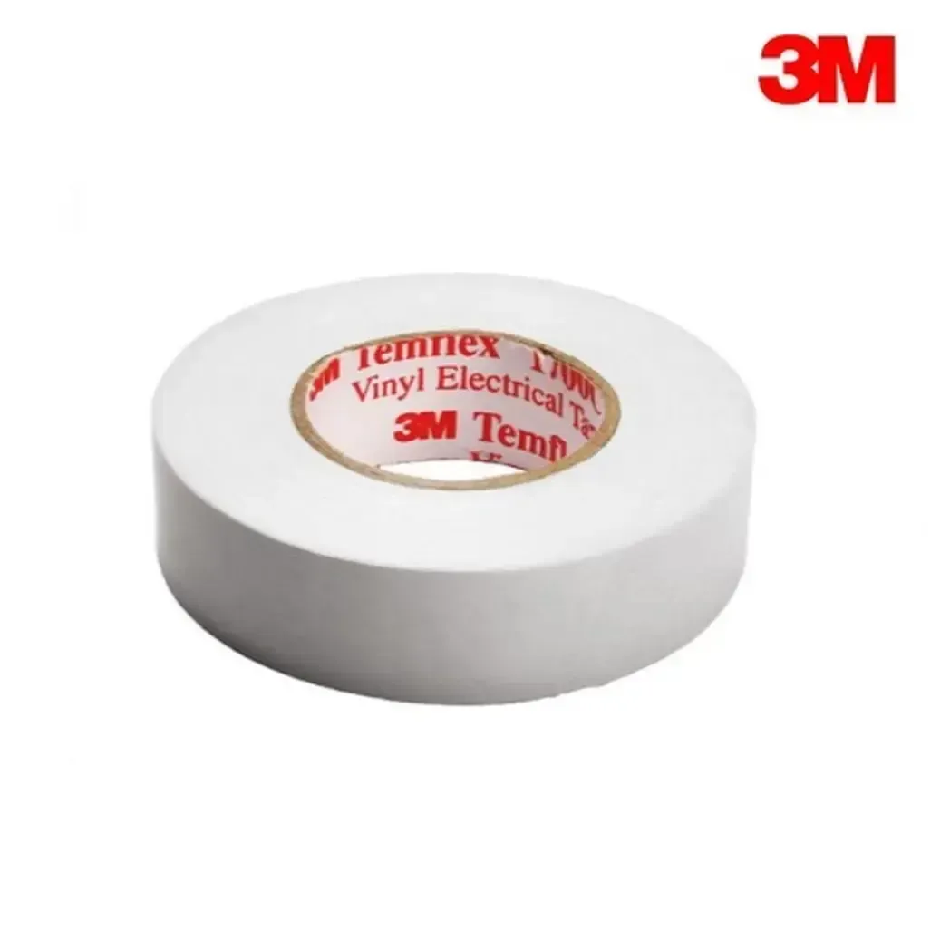 INTAPEWHITE - 3M Temflex 1500 White PVC Electrical Insulation Tape 20m