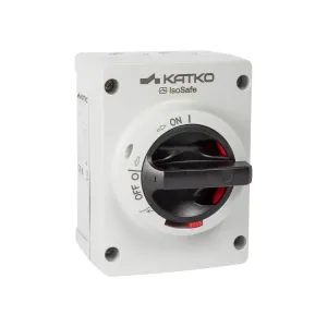 Katko KEM325YRM2 40A 3P IP66 Polycarbonate Enclosed Isolator 415V