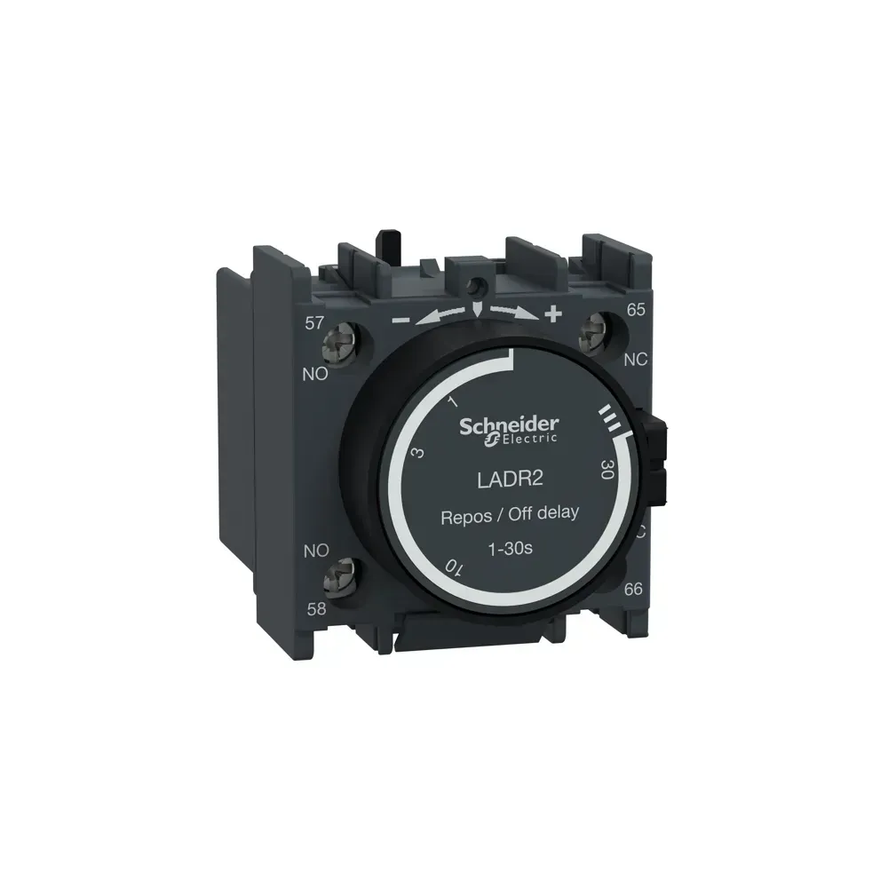 TeSys Deca LADR2 timer with 1-30s adjustable time dela