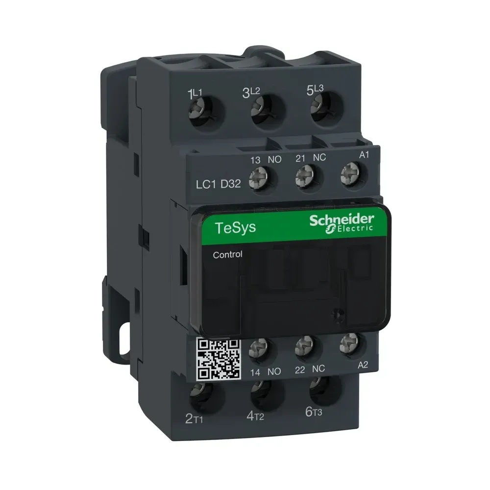Schneider TeSys D 32A 3P contactor (LC1D32P7) front view