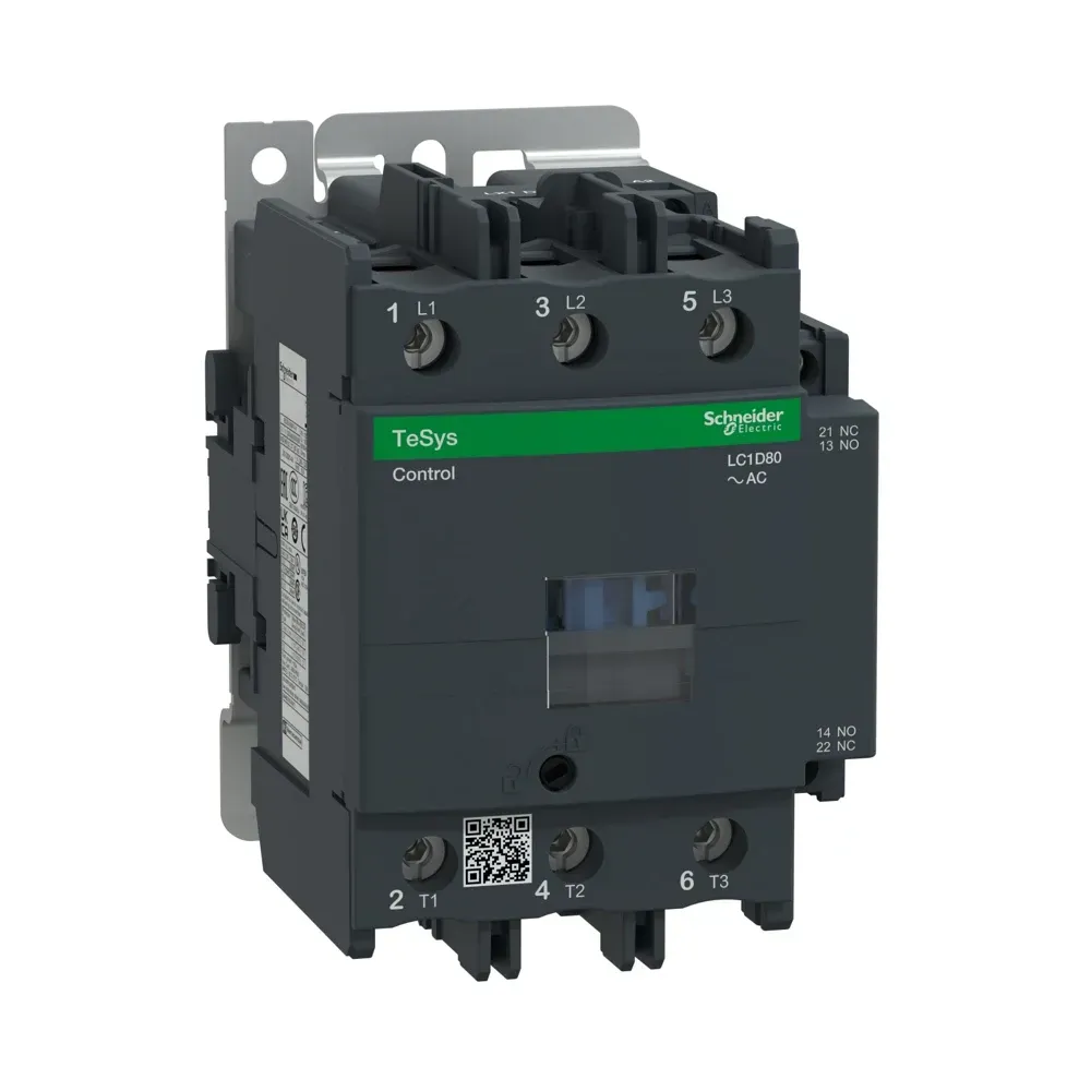 Schneider TeSys D 80A 3P contactor LC1D80V7 front view