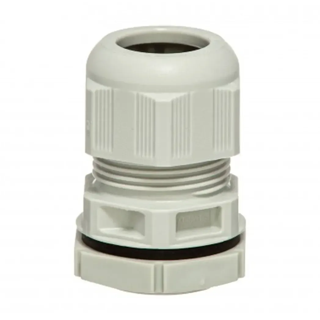 M40X1.5 - M40x1.5mm Cable Gland with Locknut IP67 Grey/Black Polyamide