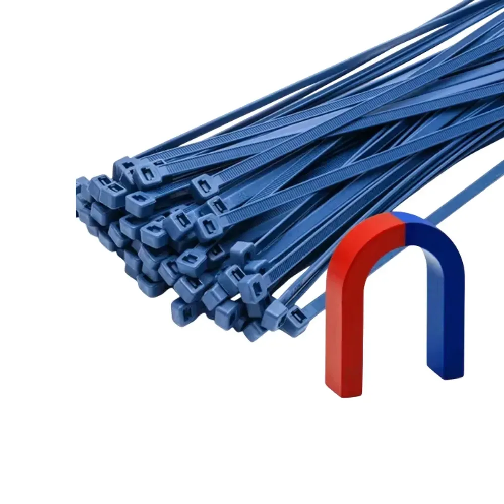 Metal detectable cable ties, 380mm x 4.8mm