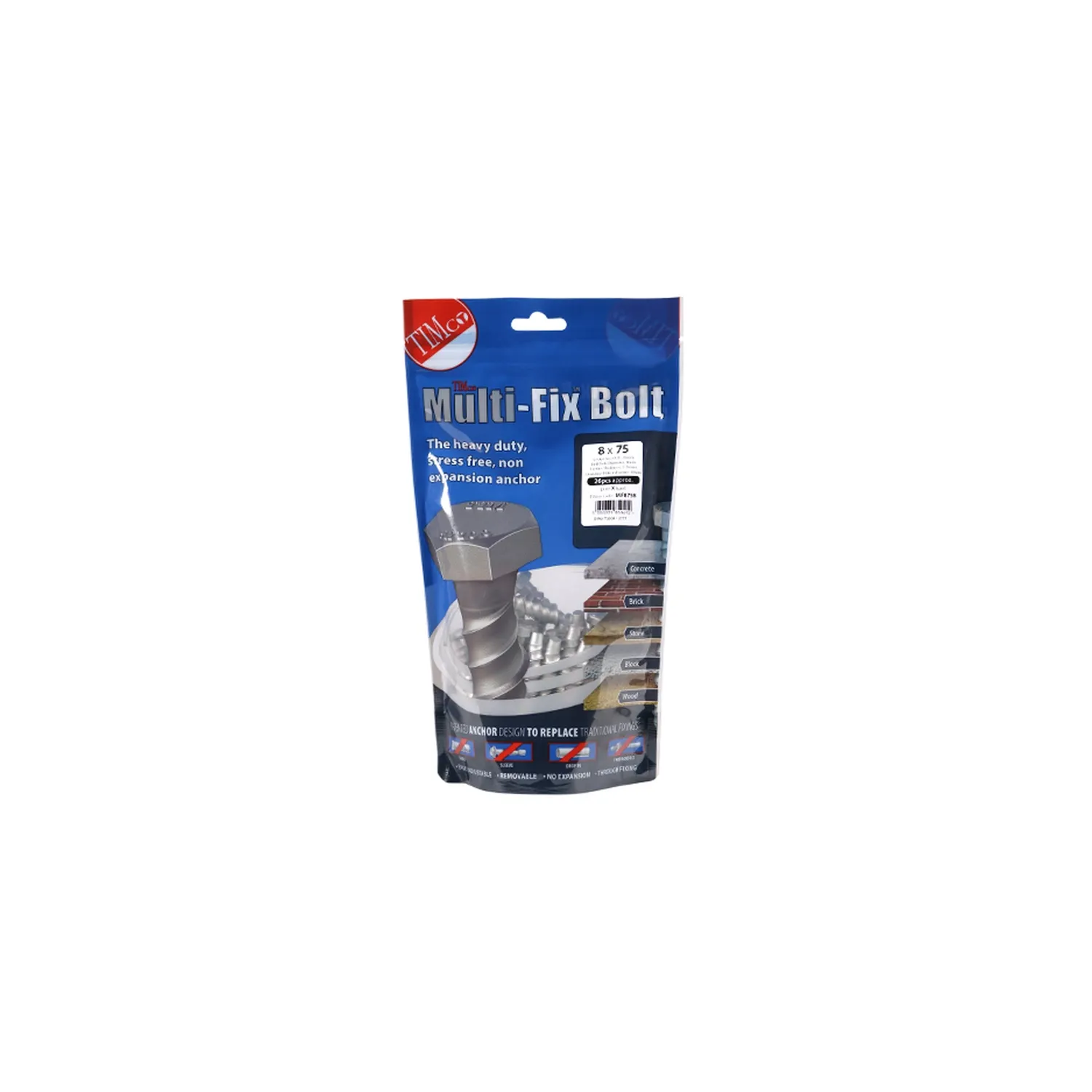 Multifix Bolt 8x75mm MF875B